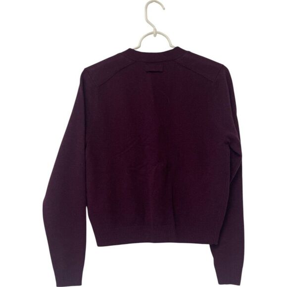 Zara Womens Sweater Medium M Purple V-Neck Wool Cardigan 2893/110 NWT - Picture 4 of 11